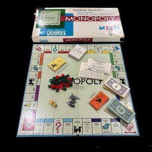 Parker Monopoly Board Game — Green and Red